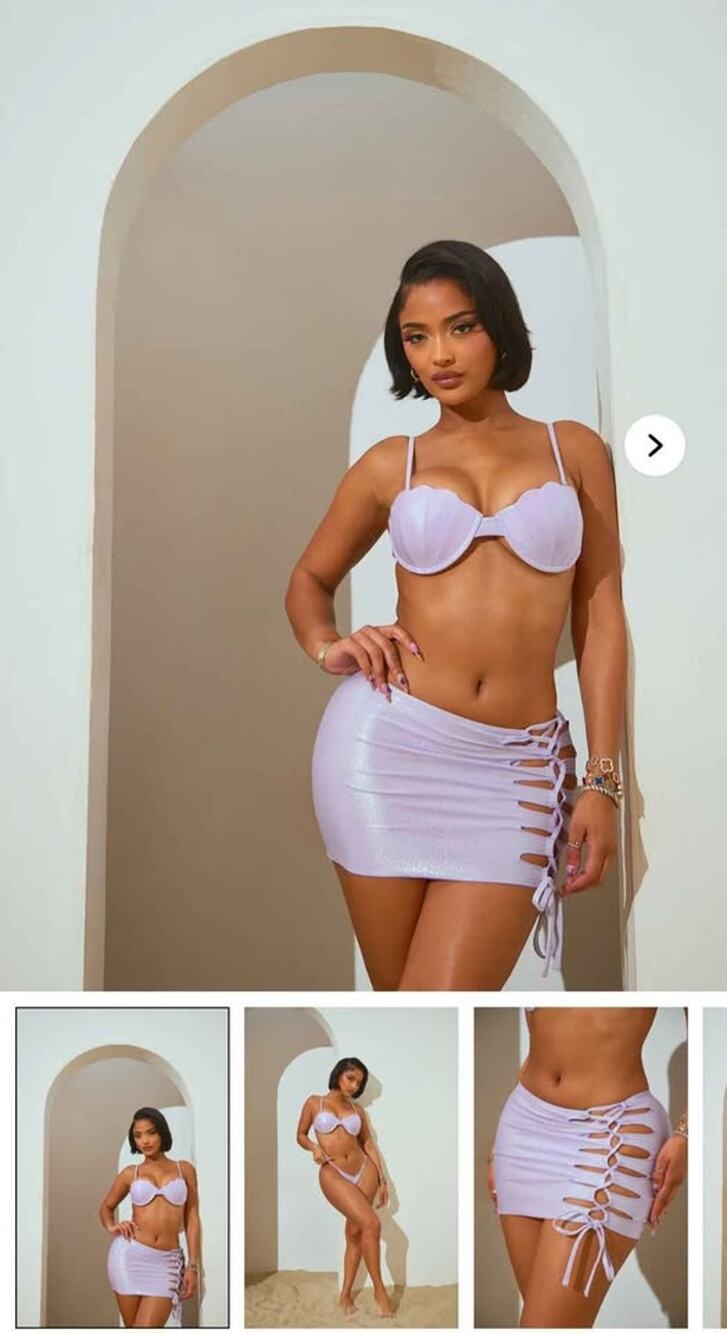 Fashion Nova Arielle Shell 2 Piece Bikini